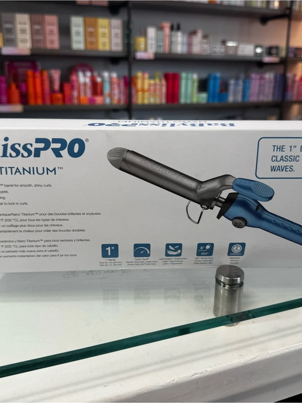 BaBylissPRO Nano Titanium Curling Iron in Blue